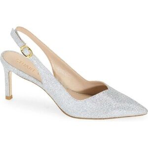 STUART WEITZMAN
Edith Pointed Toe Pump
$425 Elegant crystal Slingback Heels Sz 7